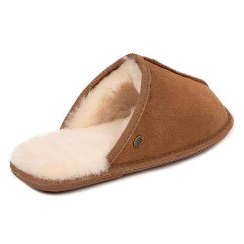 Mens Donmar Sheepskin Slipper Chestnut Extra Image 2